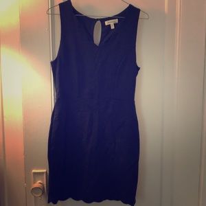 Navy Blue scalloped bodycon dress